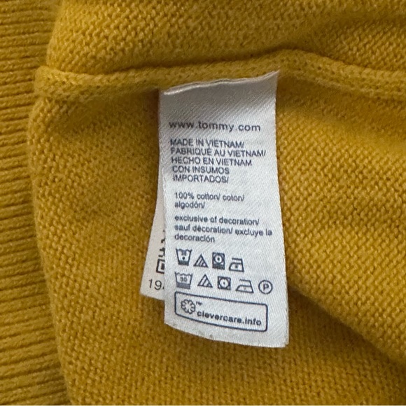 Tommy Hilfiger yellow 1/4 zip pullover - Picture 6 of 6